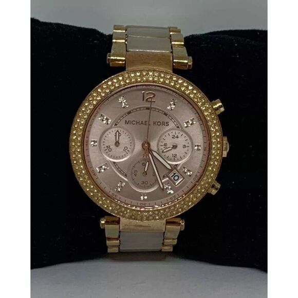 Michael Kors Parker Mk5896 Women's Stainless Steel Analog Dial Quartz Watch PB18